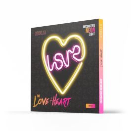 Neolia Lámpara Forever Neon LED Love Heart, Corazón Iluminación Decoración Rosa LED USB, Luz de Pared Decorativa Neón