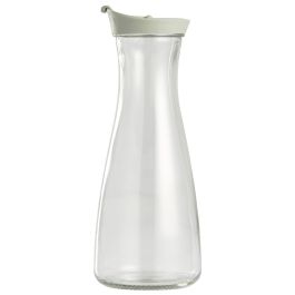 Botella Day 1 L con Tapa Surtida para Bebidas, Cristal y Plástico, Colores Arena Natural, Verde Musgo y Amarillo Arena