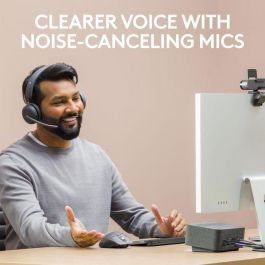Logitech Zone Wireless 2 Auriculares Inalámbricos con Cancelación de Ruido Híbrida y Claridad de Llamada Avanzada, Batería Reemplazable