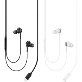 Samsung EO-IC100BBEGEU Auriculares In-Ear con Micrófono Integrado y Control de Volumen para Dispositivos USB-C, Negro de AKG