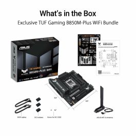 ASUS TUF GAMING B850M-PLUS WiFi Placa Base Gaming AMD B850 Zócalo AM5 micro ATX DDR5 Wi-Fi 6E 2.5GbE