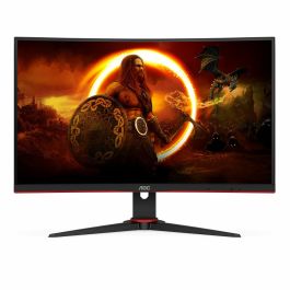 Aoc Monitor Led 23.6 Pulgadas C24 gr2Ae Full HD, Curvo, 165Hz, FreeSync, 1ms, VA, Negro/Rojo
