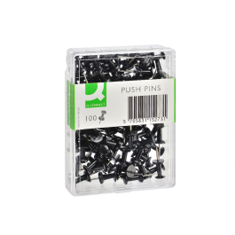 Q-connect Señalizador de Planos Negro Caja de 100 Unidades