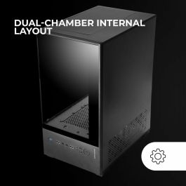 Mars Gaming MC-SE2 Caja Gaming Minitorre, Panel Cristal Templado, Doble Cámara, Ventilador FRGB 120mm, MicroATX/Mini-ITX