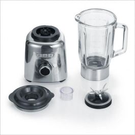 Severin SM3710 Licuadora de vaso clásica, acero inoxidable, recipiente de vidrio, función pulso, hielo picado, 6 cuchillas, velocidad continua