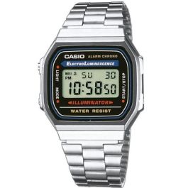 Reloj Unisex Casio A168W-1 Negro Plateado (Ø 36 mm) Precio: 76.4999994. SKU: B163AQT57B