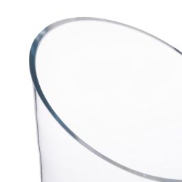 Jarrón Decoración Transparente Cristal 12,50 X 12,50 X 40 cm