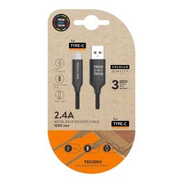 Tech One Tech Cable USB-A a USB-C 1m Nylon Negro, Carga Rápida 2.4A, Resistente y Duradero Tech One Tech Cable USB-A a USB-C 1m Nylon Negro, Carga Rápida 2.4A, Resistente y Duradero Precio: 4.49999968. SKU: B1G3Z3LCQG