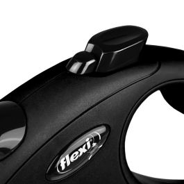 Flexi Correa New Classic Cinta 8 Metros Talla L Negro, Materiales: Plástico, Nylon y Metal, Fabricada en Alemania