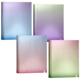 Carchivo Carpeta 4 anillas 25mm A4 cartón forrado, metalizado Gradient, lomo curvo, apertura 360º, colores surtidos Precio: 52.78999979. SKU: B17ETFSGWF
