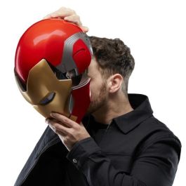 Casco electrónico Iron Man, con efectos de luz, juguete de cosplay coleccionable premium para adultos, serie Marvel Legends