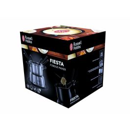 Russell Hobbs 22560-56 Fondue Eléctrica Fiesta 2 Litros con Función de Mantenimiento del Calor, Acero Inoxidable Apto para Lavavajillas