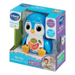 VTech Baby Flip Flap Mi Pingüino 1, 2, 3 - Azul