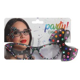 Gafas De Sol Ojos De Gato Años 50 Multicolor Pedrería Para Carnaval Eventos Vintage