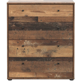TEMPRA Comoda de 4 Cajones, Efecto Madera Vieja, 73.7 x 34.8 x 85.5 cm, T2KK212H51
