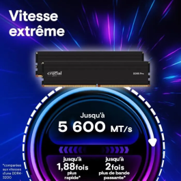 Crucial CP2K24G56C46U5 Memoria RAM PRO DDR5 48GB (2x24GB) DDR5-5600 UDIMM CL46