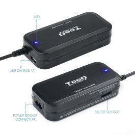 TOOQ TQLC-90BS02M Cargador Universal 90W USB 12 Conectores para Portátil