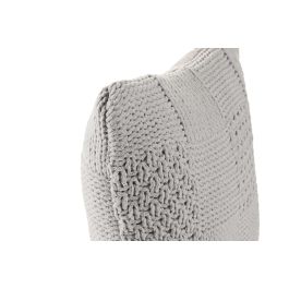 DKD Home Decor Cojín Urban Gris Claro de Poliéster 45 x 45 cm (2 Unidades) de Punto con Cremallera 420 grs