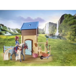 Playmobil 71353 Amelia & Whisper con Caja para Caballos de Cascada - Juego de Figuras y Accesorios para Niños a Partir de 5 Años
