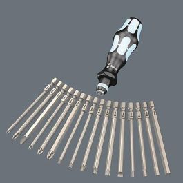 Wera Kompakt 60 Edelstahl - Juego de destornilladores Torx magnéticos con 16 piezas y estuche