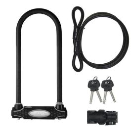 Master Lock Candado en U para Bicicleta con Cable y Llave Modelo XL, Certificado Secure Gold, Acero Cementado, Doble Bloqueo, Cable 1.20m Precio: 61.79000036. SKU: B17LJLABHD