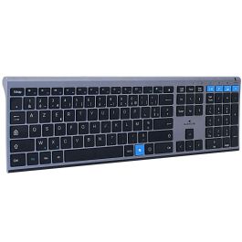 Bluestork BLU3760162054774 Teclado Inalámbrico AZERTY Metálico Silencioso Teclas Tipo Tijera
