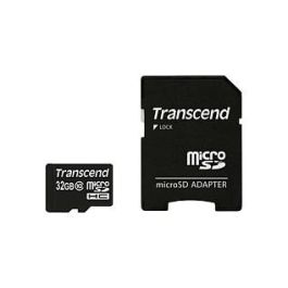 Transcend TS32GUSDHC10 Tarjeta MicroSDHC de 32 GB Clase 10 con Adaptador