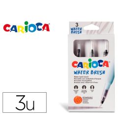 Pincel Carioca Recargable Agua Redondo Caja De 3 Unidades Puntas Surtidas