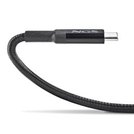 NGS KNOT65W-3 Cable USB 2.0 Tipo-C Macho a USB Tipo-C Macho, Carga Rápida Hasta 65W, 480Mbps, 3m, Negro