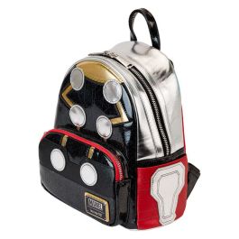 Loungefly Mochila mini Thor Marvel Metallic Cosplay 22.5cm Cuero Vegano con detalles brillantes