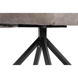 DKD Home Decor Silla Loft Gris Negro Microfibra Metal 58 x 83 x 55 cm