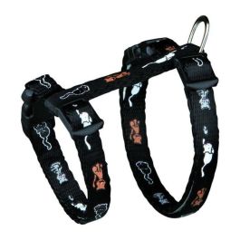Trixie TRI4011905041445 Arnés para Gatitos Junior con Correa, Diseño Gato, Arnés 21-33 cm x 8 mm, Correa 1.20 m