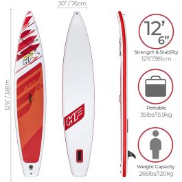 Bestway 65343 - Tabla Paddle Surf Hinchable Fastblast Tech Set Hydro-Force, 381 cm, Incluye Remo y Mochila Bestway 65343 - Tabla Paddle Surf Hinchable Fastblast Tech Set Hydro-Force, 381 cm, Incluye Remo y Mochila