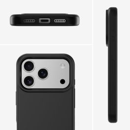 4smarts Cupertino Funda Bumper para Apple iPhone 17 Pro, Negro, Silicona, Compatible con MagSafe, Resistente a Rayones, Protección 1.2m
