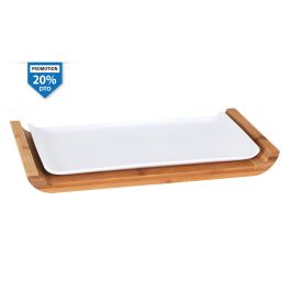 Viejo Valle Soporte de Bambú con Bandeja, 34.6 cm Largo x 16.7 cm Ancho x 3.6 cm Alto (2 Unidades) Precio: 25.69000005. SKU: B142QSACGW