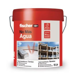 Fischer 564319 Pintura impermeabilizante embaldosable térmico blanco 15l para terrazas, tejados, transitables
