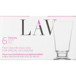 Set de 6 vasos con pie Troya 150 cc - LAV (8 Cajas) Set de 6 vasos con pie Troya 150 cc - LAV (8 Cajas)