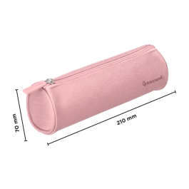 Liderpapel Estuche Portatodo Classic Cilíndrico Ancho Rosa 210x70mm