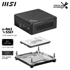 MSI Cubi N ADL-006DE Mini PC Intel N200/4GB RAM/128GB SSD Windows 11 Pro Negro 124mm x 124mm x 53.7mm