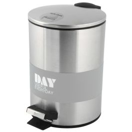 Day Cubo Basura Acero Inoxidable 3 L con Pedal y Cierre Suave Mate 17.5x23.5 cm