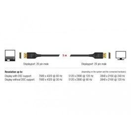 DELOCK DisplayPort Kabel 8K 60 Hz 3 m DP 8K zertifiziert