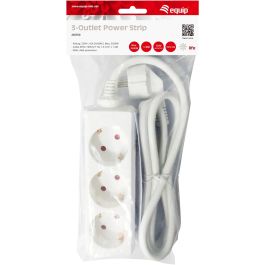 Equip Regleta de Alimentación 3 Tomas de Red Blanca con Cable 1.5m