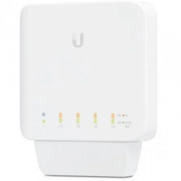 Ubiquiti USW-Flex Switch Gigabit 5 Puertos Layer 2 PoE (1 Entrada, 4 Salidas 46W) para Interior/Exterior con Montaje Versátil