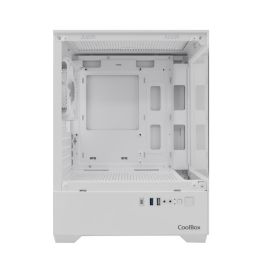Coolbox GM200 Vision Lite Caja PC Gaming Compacta de Cristal Templado y Acero para Placas M-ATX/ITX