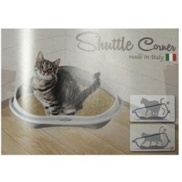 Caja de arena AIME Corner + Rim - 58 x 48 x 20.5 cm - Para gatos Caja de arena AIME Corner + Rim - 58 x 48 x 20.5 cm - Para gatos