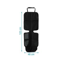 KioKids Protector Asiento Coche Completo Trasero Acolchado Antideslizante con Bolsillos para Sillas de Bebé +0 Meses Negro