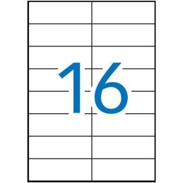 Apli Etiquetas Adhesivas 105x37 mm para Inkjet y Láser, 100 Hojas (1.600 Etiquetas), Blanco Precio: 18.49999976. SKU: BIX1274