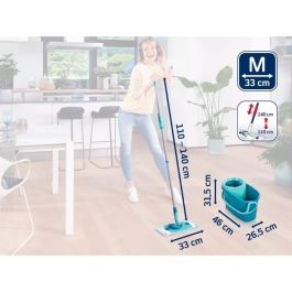 LEIFHEIT Clean Twist M Ergo 52120 Set de limpieza para suelos - Fregona con funda de 33 cm y cubo con centrifugado giratorio sencillo LEIFHEIT Clean Twist M Ergo 52120 Set de limpieza para suelos - Fregona con funda de 33 cm y cubo con centrifugado giratorio sencillo