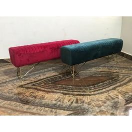 DKD Home Decor Descalzadora Moderna Gris Dorado de Poliéster y Metal, 90x31x47 cm (An.xProf.xAl.), Altura Asiento 47 cm Precio: 71.35854. SKU: S3034069