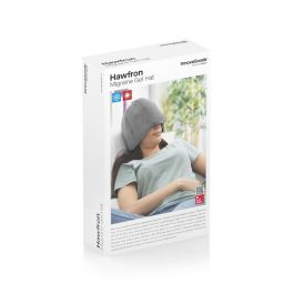 Innovagoods Gorro de Gel para Migrañas y Relajación, Gris, Talla Única con 4 Bolsas de Gel Extraíbles para Calentar o Enfriar